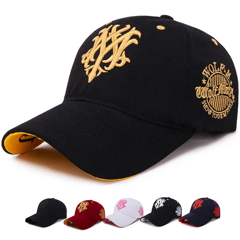 2025 New totem Flame Baseball Cap Men's women's European and American net red Cap Spring and Summer Sun Shading Smbroidered Hat