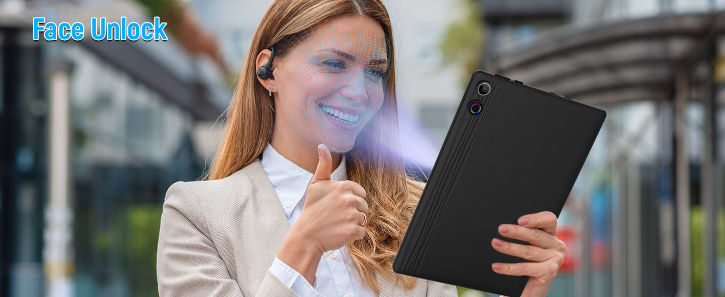 URAO A10L Android 14 Tablet 10.1-inch 12GB RAM 64GB ROM Octa-Core 5G WiFi with Keyboard Mouse Touch Pen Headset Case Tablet Kit