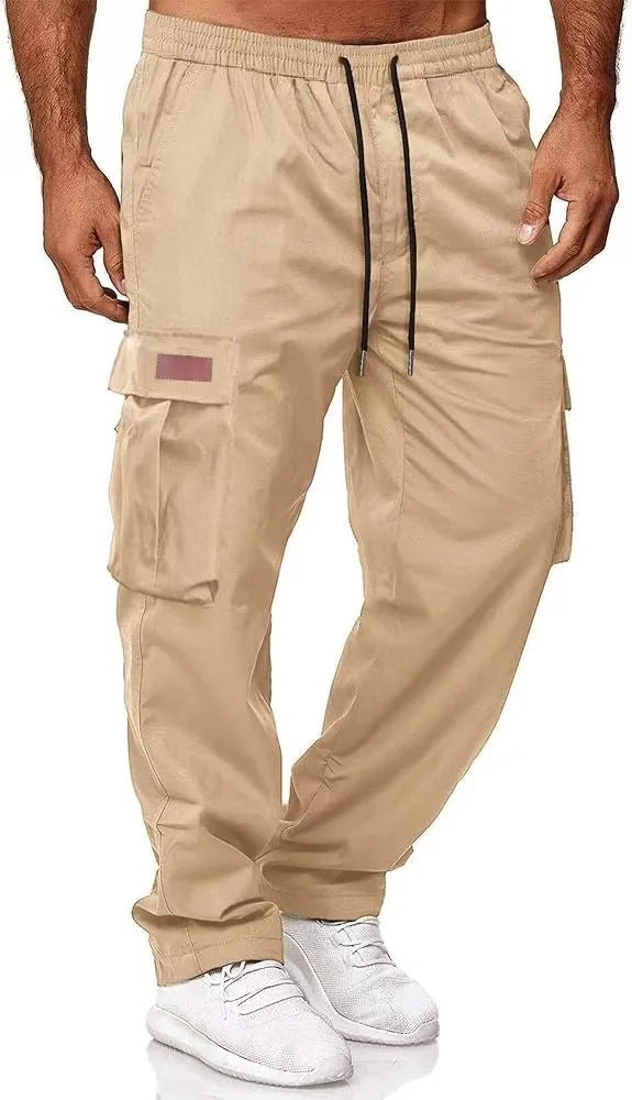 American style high street retro multi pocket workwear pants for men's new trendy loose straight leg versatile casual long pants - The Discount Plug