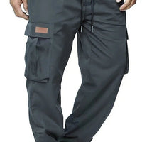 American style high street retro multi pocket workwear pants for men's new trendy loose straight leg versatile casual long pants - The Discount Plug