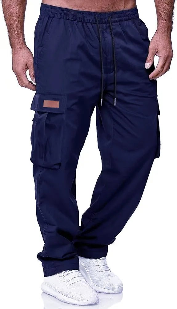 American style high street retro multi pocket workwear pants for men's new trendy loose straight leg versatile casual long pants - The Discount Plug