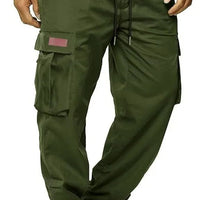 American style high street retro multi pocket workwear pants for men's new trendy loose straight leg versatile casual long pants - The Discount Plug