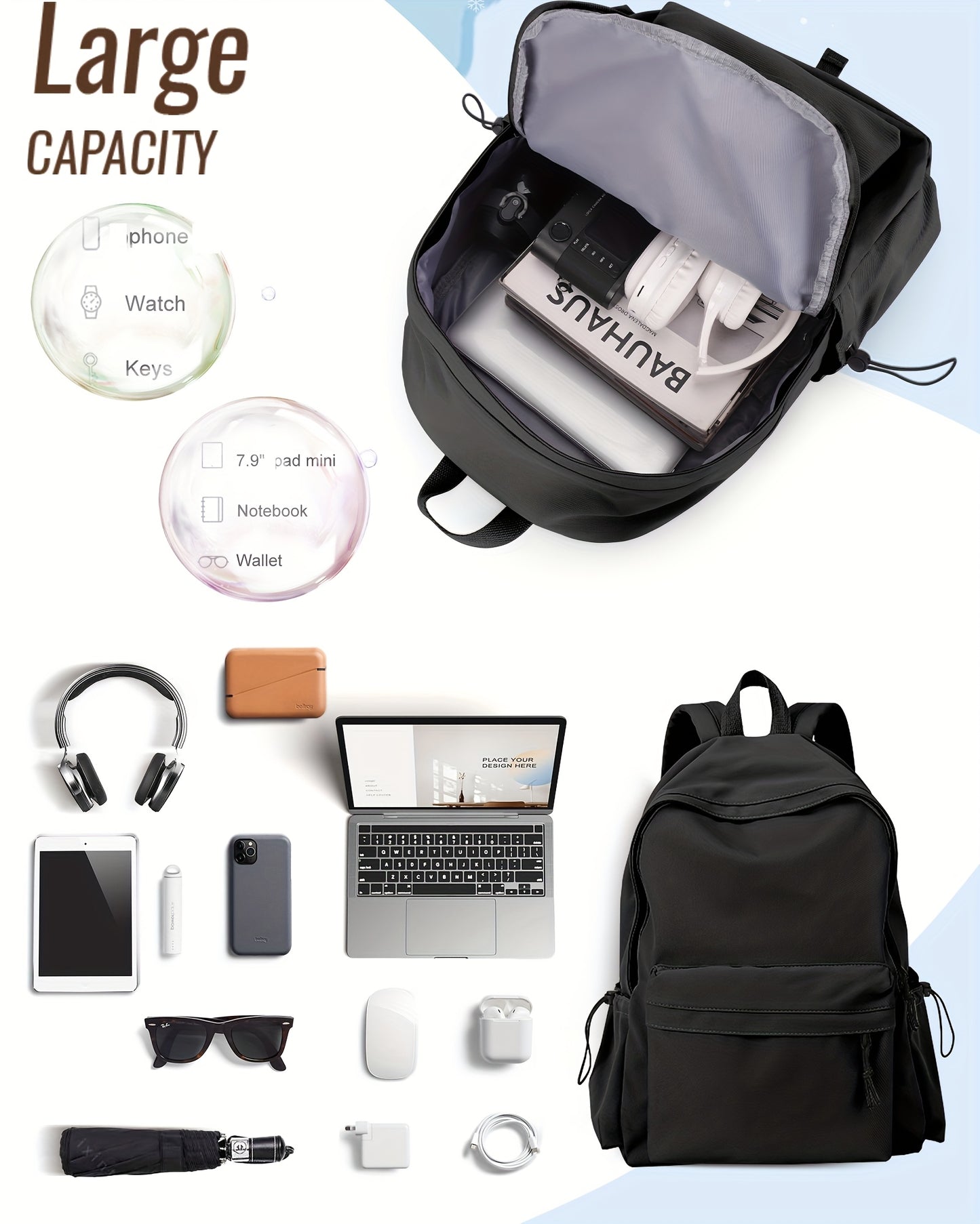 Lightweight Casual Laptop Backpack For For Men And Women, School Book Bag For College