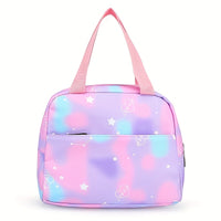 Kawaii Backpack, Tie Dye Cartoon Pattern School Bag with & Pencil Case for School Use