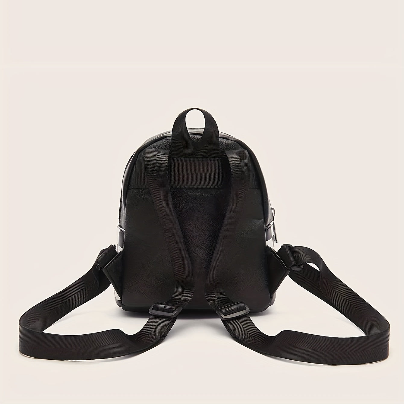 Checkered Backpack For Women, Mini Faux Leather Daypack, Plaid Pattern Travel School Bag