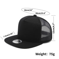 Fashion Unisex Baseball Cap Men Women Hip - hop Flat - brimmed Cap Outdoor Snapback Hat Flat Brim Trendy Leisure Adjustable Sun Hats - The Discount Plug