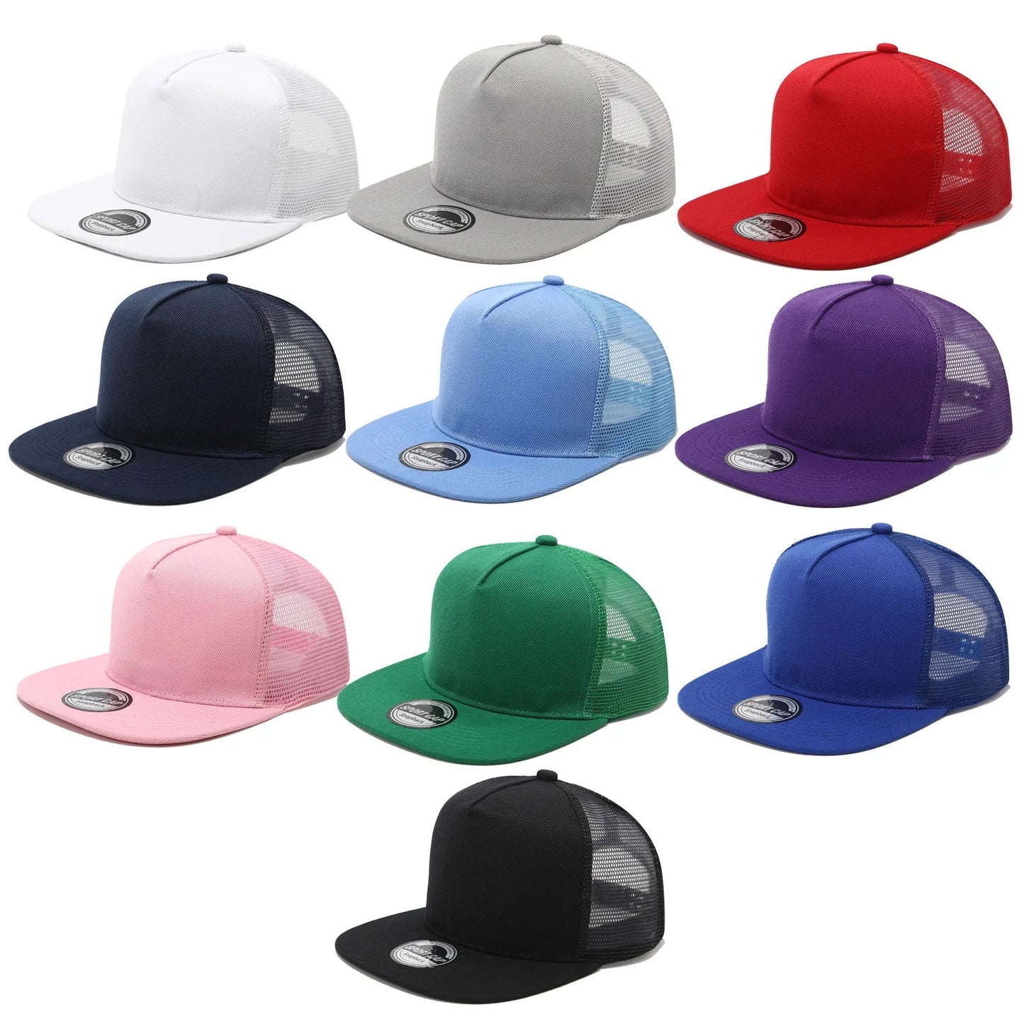 Fashion Unisex Baseball Cap Men Women Hip - hop Flat - brimmed Cap Outdoor Snapback Hat Flat Brim Trendy Leisure Adjustable Sun Hats - The Discount Plug