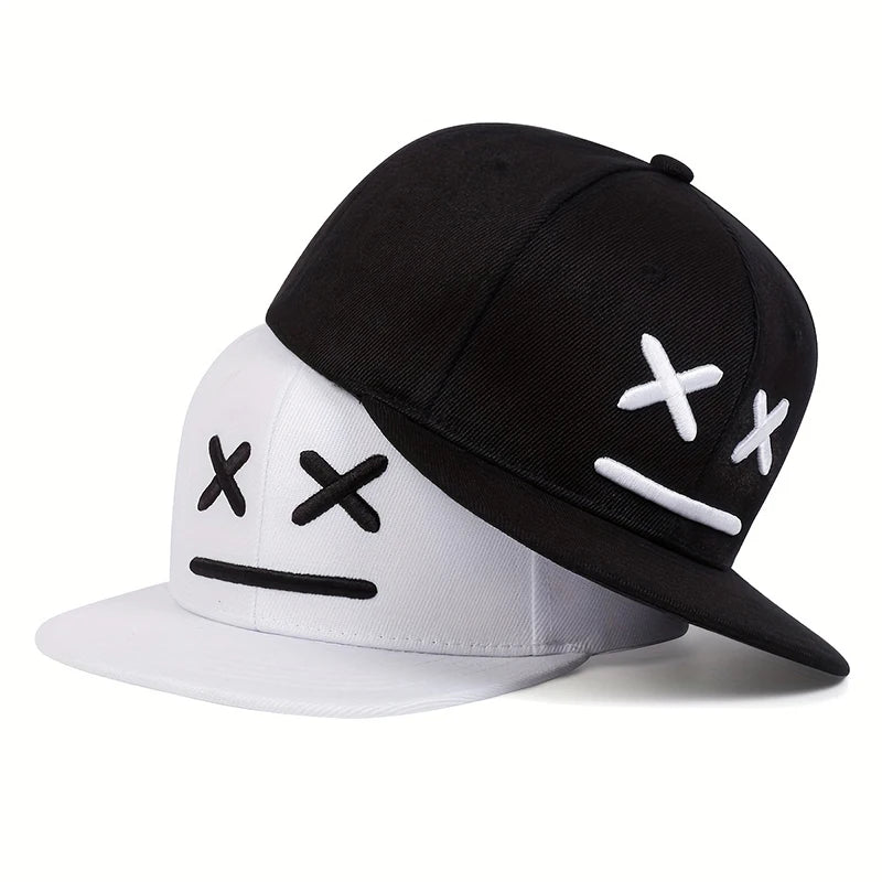 Fashion XX Smiling Face Embroidery Baseball Cap Cotton snapback Hats Adjustable Hip Hop Sport Hats Men Women Outdoor Sun hats - The Discount Plug