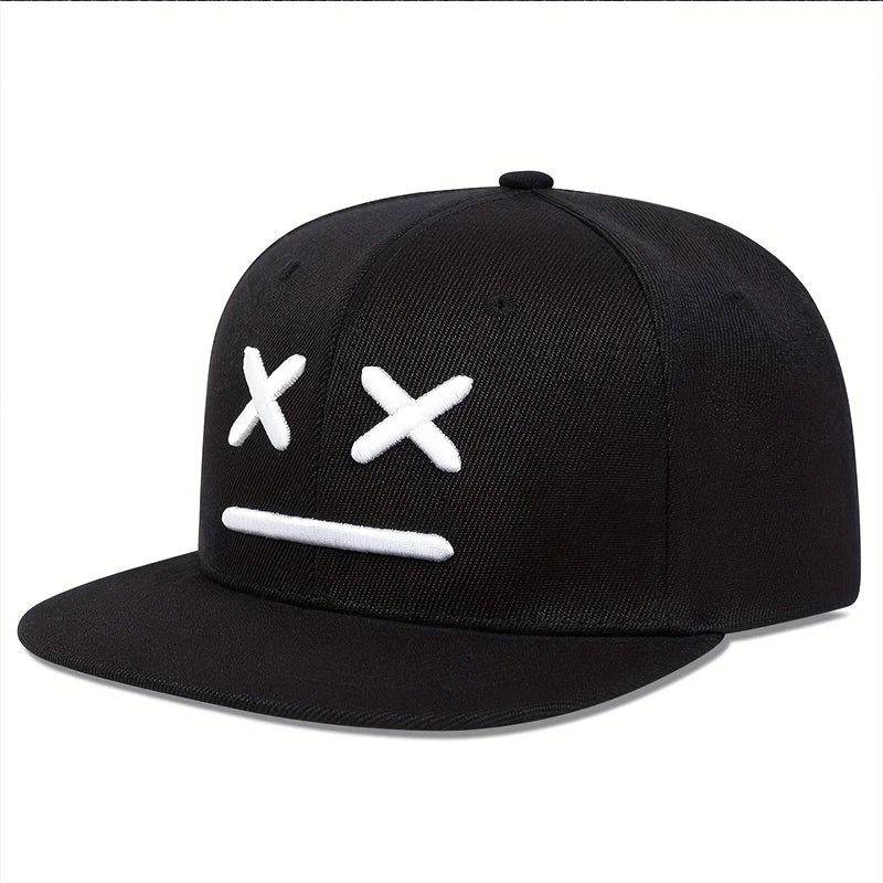 Fashion XX Smiling Face Embroidery Baseball Cap Cotton snapback Hats Adjustable Hip Hop Sport Hats Men Women Outdoor Sun hats - The Discount Plug