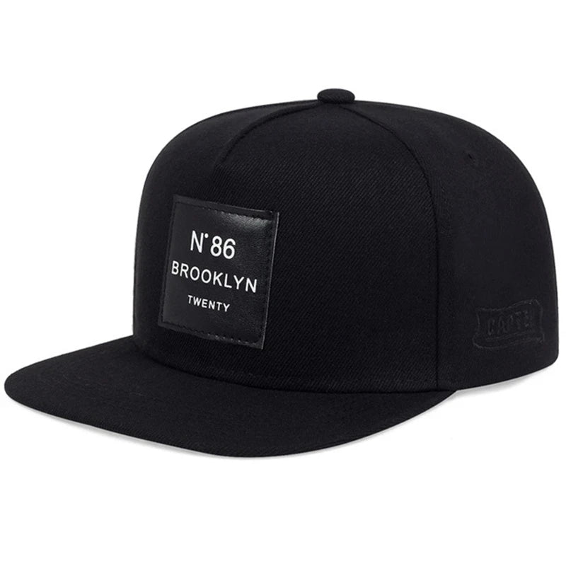 Men Women BROOKLYN Baseball cotton adjustable Snapback Hat Leather label N86 Hip Hop Caps Sun Hat Unisex Trucker Hats - The Discount Plug