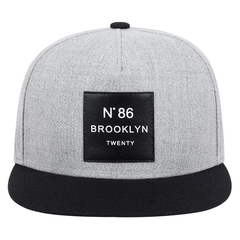 Men Women BROOKLYN Baseball cotton adjustable Snapback Hat Leather label N86 Hip Hop Caps Sun Hat Unisex Trucker Hats - The Discount Plug