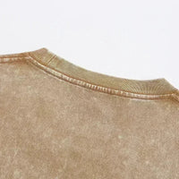 Men's T-shirt, pure cotton short - sleeved, men's T-shirt, washed, loose fit, pure cotton shirt - The Discount Plug