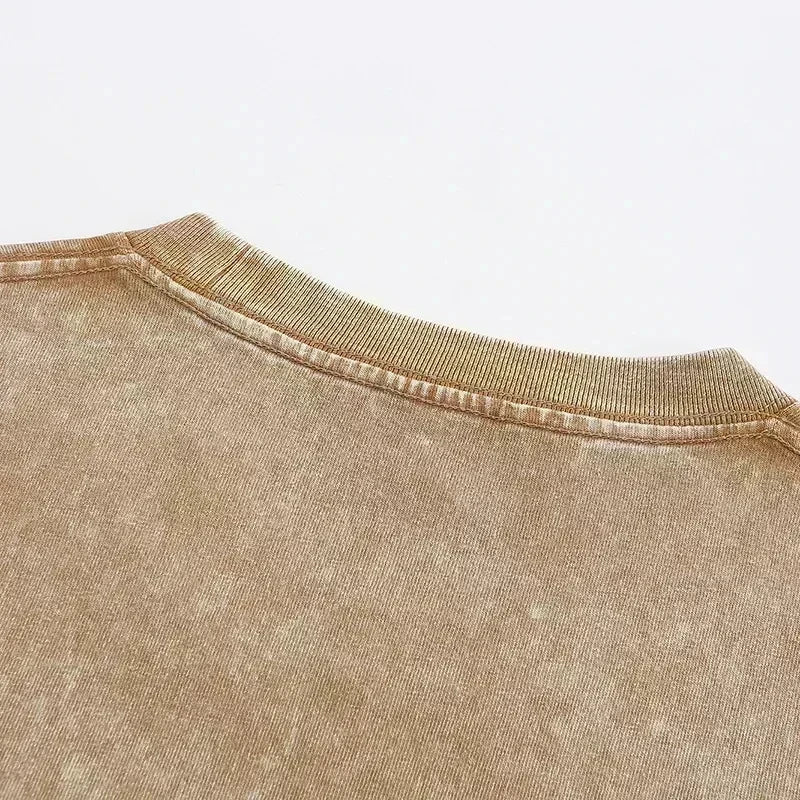 Men's T-shirt, pure cotton short - sleeved, men's T-shirt, washed, loose fit, pure cotton shirt - The Discount Plug