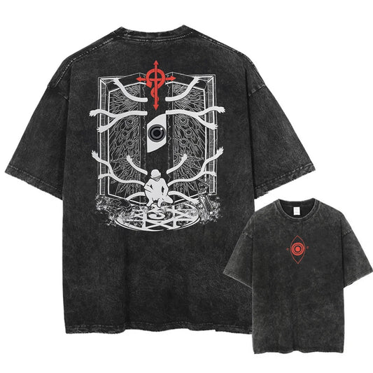 Men's T-shirt, pure cotton short - sleeved, men's T-shirt, washed, loose fit, pure cotton shirt - The Discount Plug