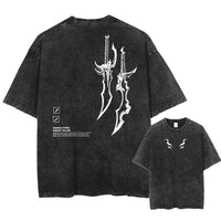 Men's T-shirt, pure cotton short - sleeved, men's T-shirt, washed, loose fit, pure cotton shirt - The Discount Plug