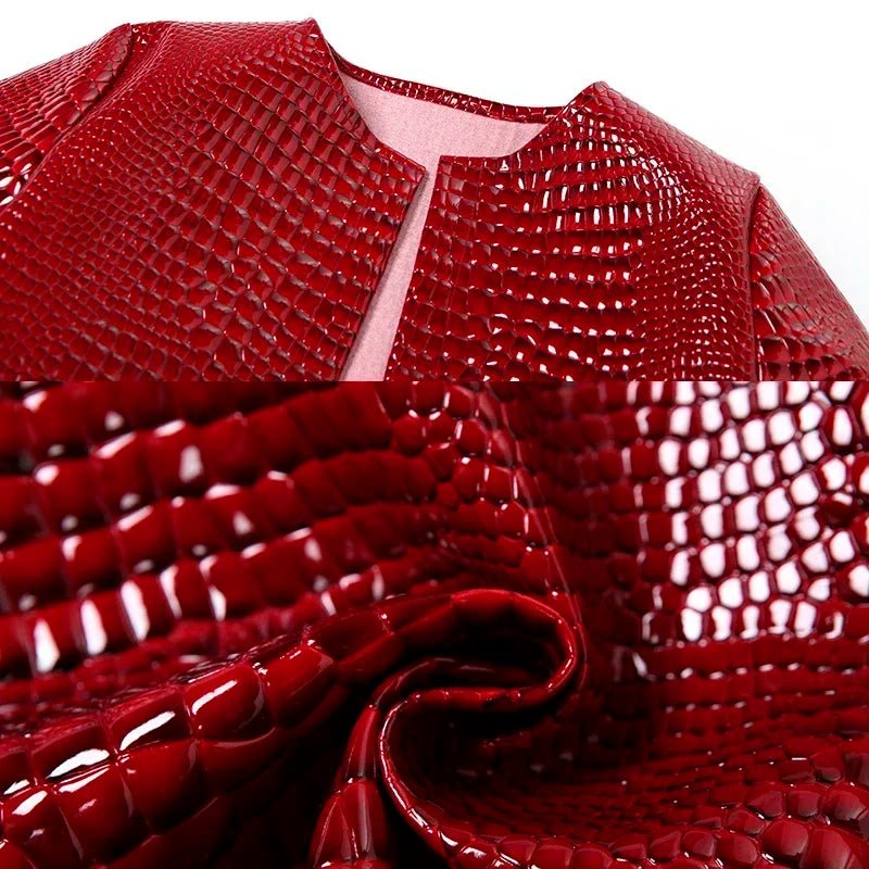 Red Motor Sexy Cropped Jackets Women 2025 Autumn Winter Fashion Streetwear Y2K Long Sleeve PU Faux Leather Short Coats Female - The Discount Plug