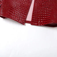 Red Motor Sexy Cropped Jackets Women 2025 Autumn Winter Fashion Streetwear Y2K Long Sleeve PU Faux Leather Short Coats Female - The Discount Plug
