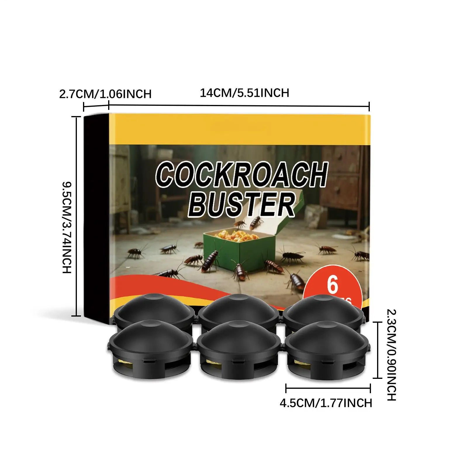 Roach Bait Cockroach Attractant for Home Noxious Animal Control Supplies for Bathroom Kitchen Backyard Break Room Community - The Discount Plug