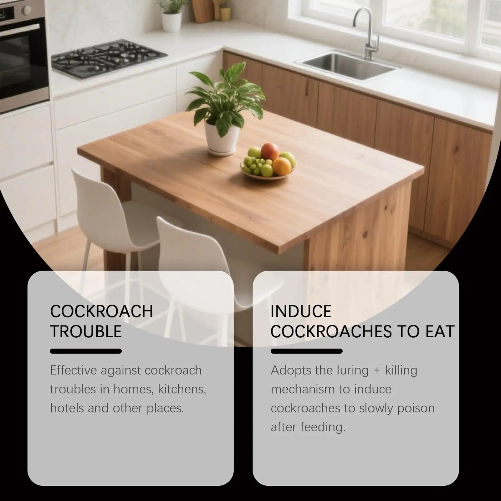 Roach Bait Cockroach Attractant for Home Noxious Animal Control Supplies for Bathroom Kitchen Backyard Break Room Community - The Discount Plug