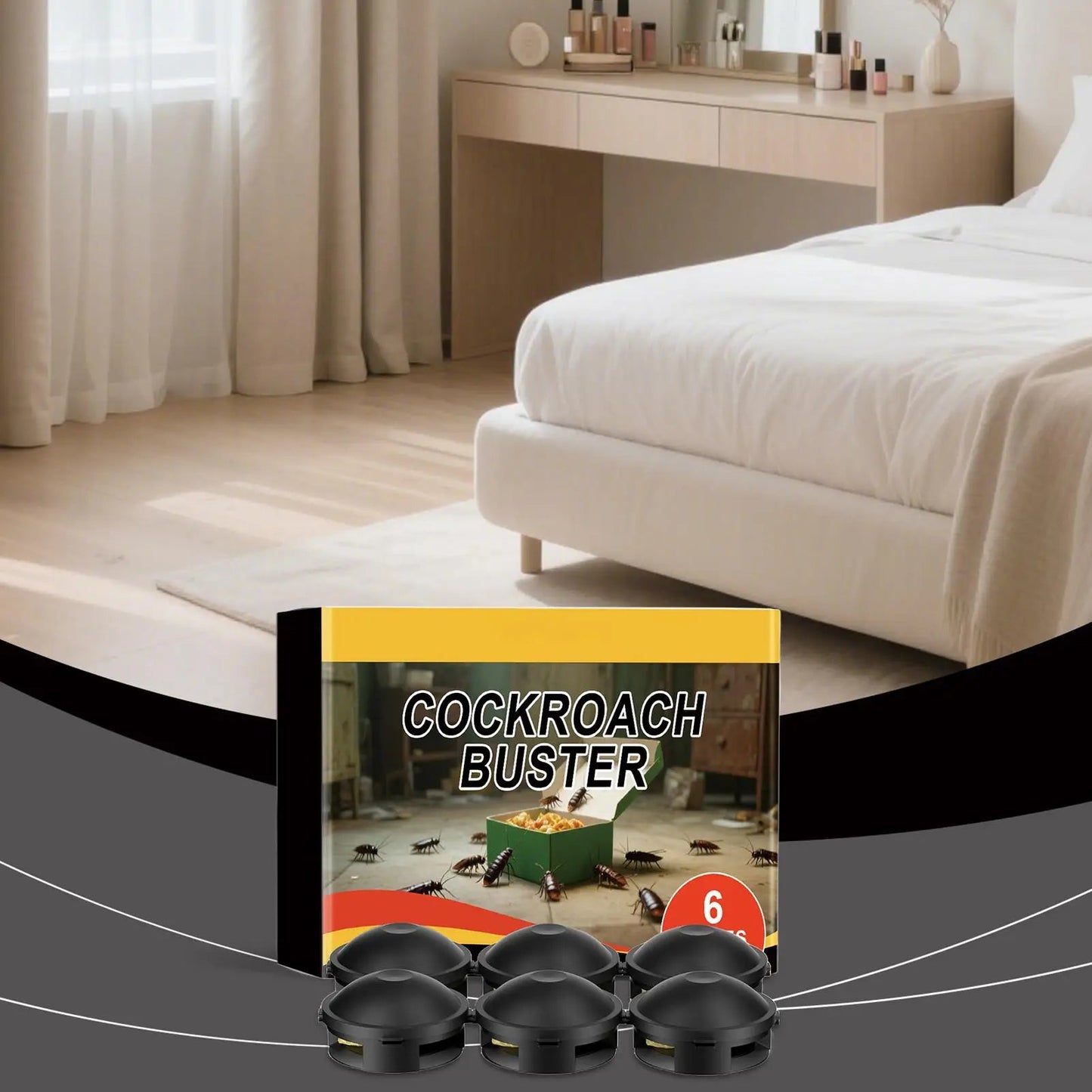 Roach Bait Cockroach Attractant for Home Noxious Animal Control Supplies for Bathroom Kitchen Backyard Break Room Community - The Discount Plug