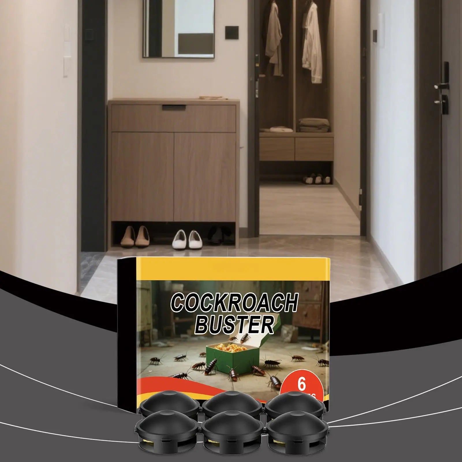 Roach Bait Cockroach Attractant for Home Noxious Animal Control Supplies for Bathroom Kitchen Backyard Break Room Community - The Discount Plug