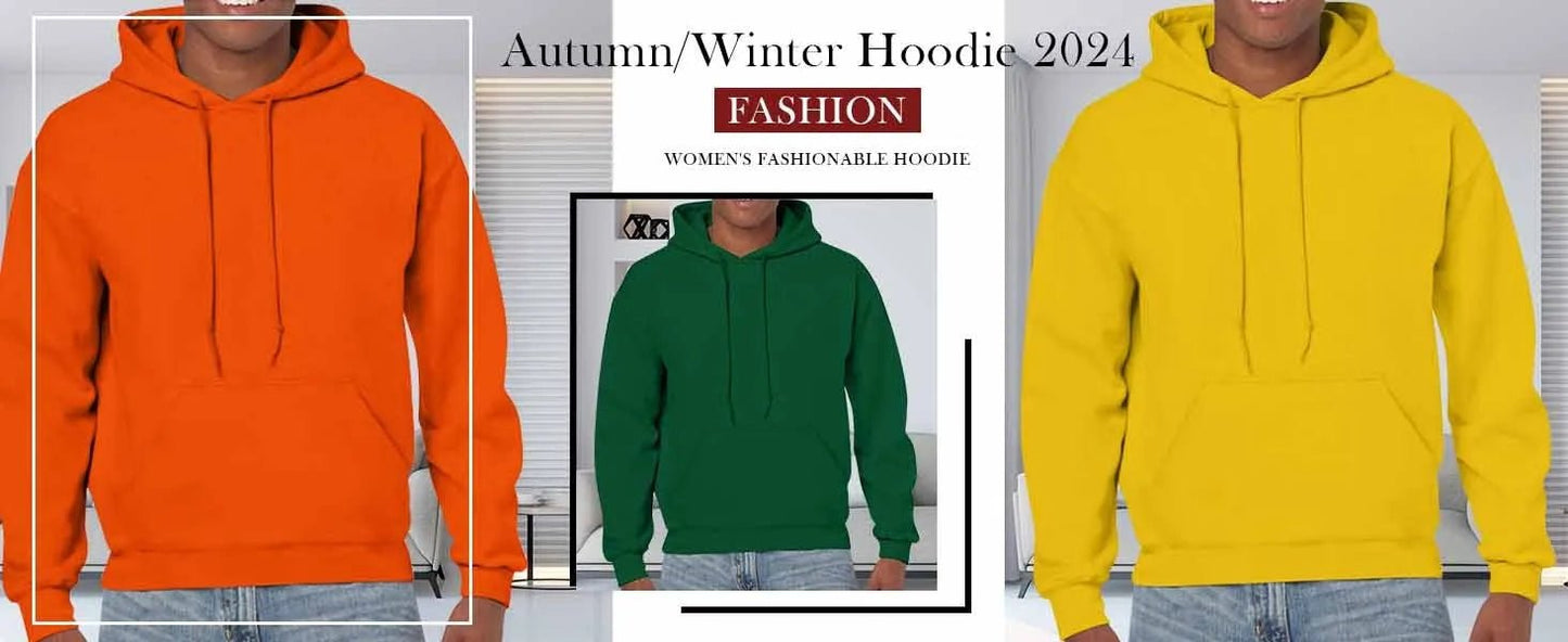 Solid Color Wool Hoodie Men'S And Women'S Long - Sleeved Sweater Loose Casual Warm Fashionable Comfortable Multi - Color Tops - The Discount Plug