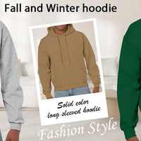 Solid Color Wool Hoodie Men'S And Women'S Long - Sleeved Sweater Loose Casual Warm Fashionable Comfortable Multi - Color Tops - The Discount Plug