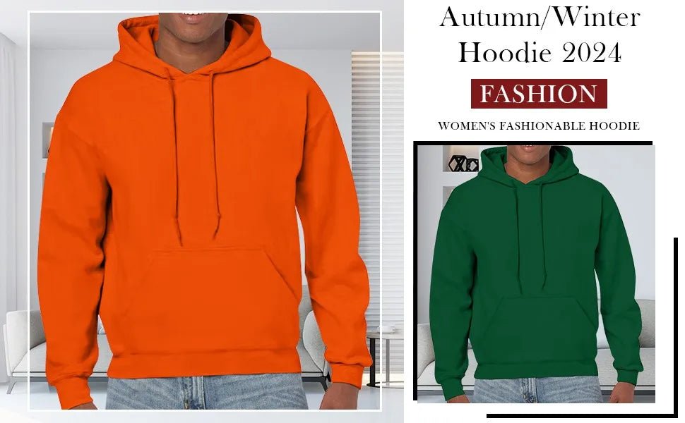 Solid Color Wool Hoodie Men'S And Women'S Long - Sleeved Sweater Loose Casual Warm Fashionable Comfortable Multi - Color Tops - The Discount Plug