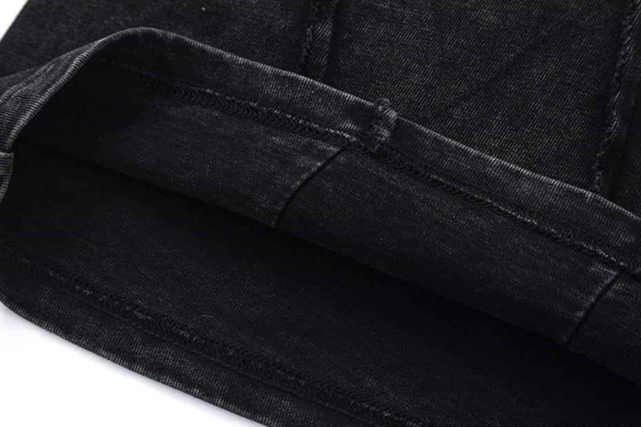 Streetwear Patchwork T-shirts Hip Hop Harajuku Oversized Tee Shirt 2025 Men Fashion Punk Y2K T Shirts Black Loose Tshirt Top - The Discount Plug