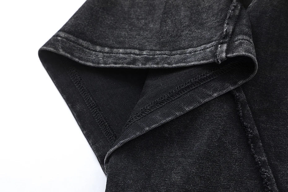 Streetwear Patchwork T-shirts Hip Hop Harajuku Oversized Tee Shirt 2025 Men Fashion Punk Y2K T Shirts Black Loose Tshirt Top - The Discount Plug