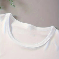 Stylish Women's Short Sleeve Casual Round Neck Summer Sporty Style Versatile Top with Print Soft Fabric Breathable Moisture - The Discount Plug