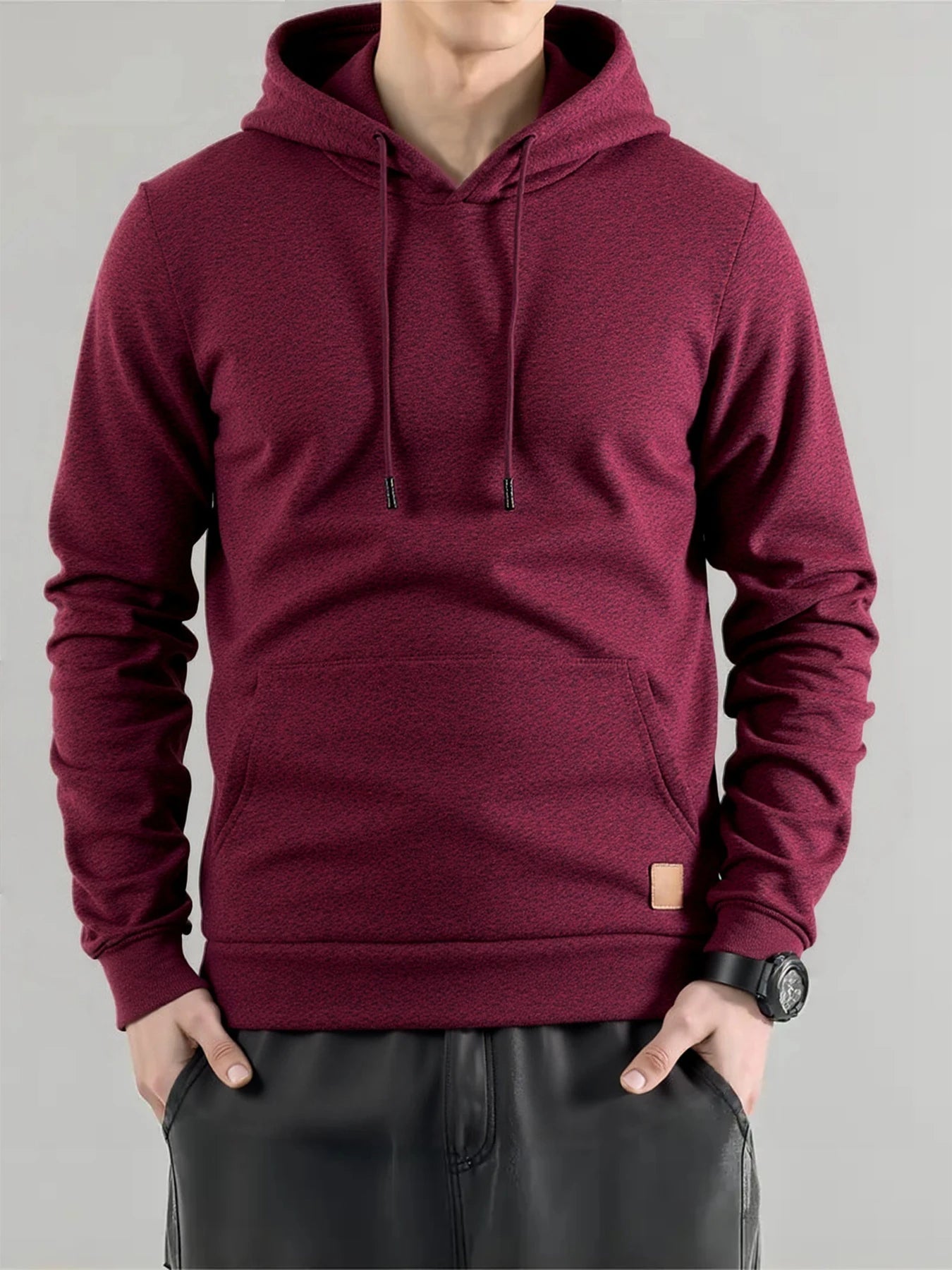 Sweatshirt New Spring Autumn Streetwear Fashion Outwear Men's Solid Color Hooded Hoodies Casual Loose Fleece Coats Men Clothing - The Discount Plug