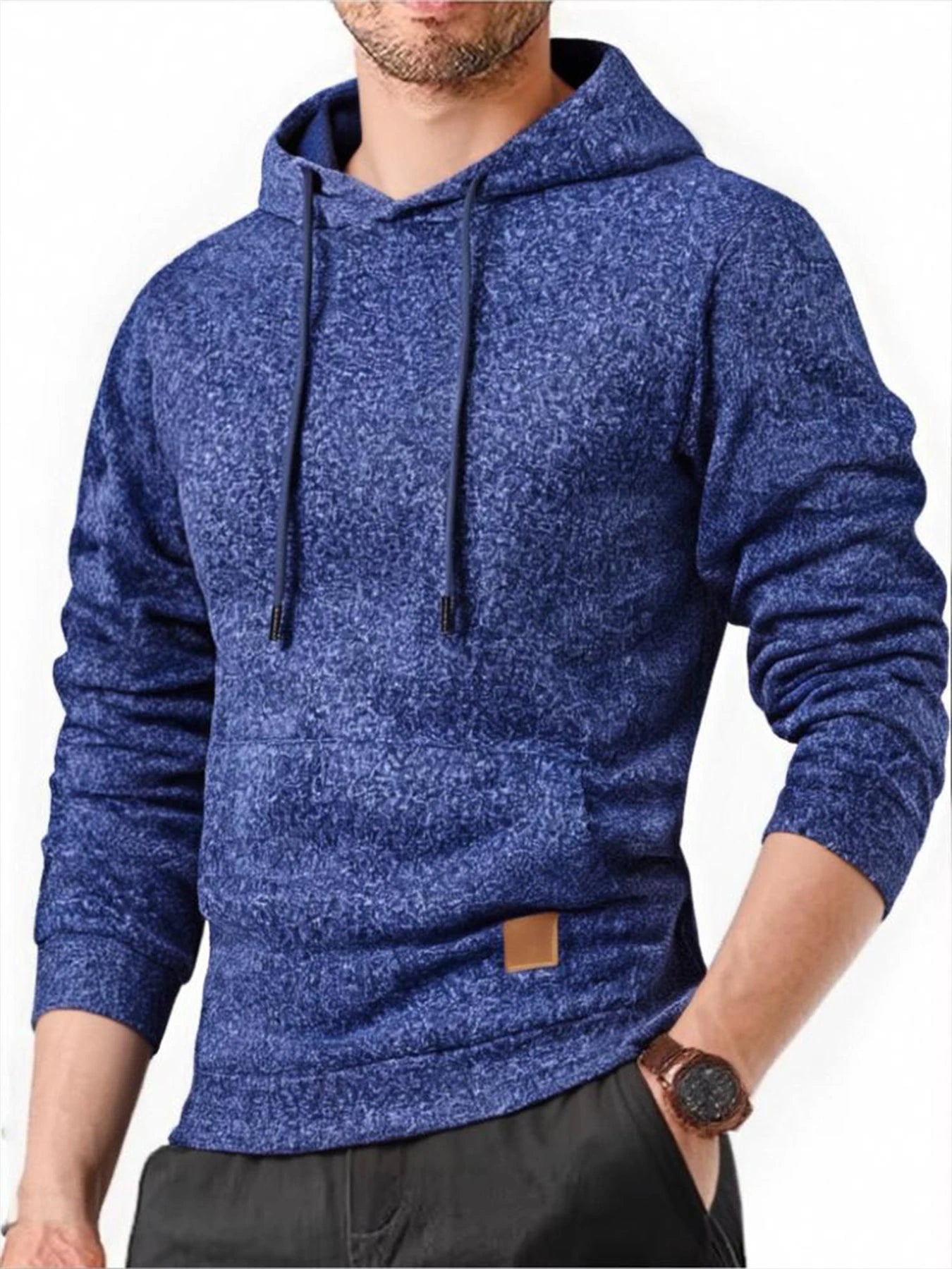 Sweatshirt New Spring Autumn Streetwear Fashion Outwear Men's Solid Color Hooded Hoodies Casual Loose Fleece Coats Men Clothing - The Discount Plug
