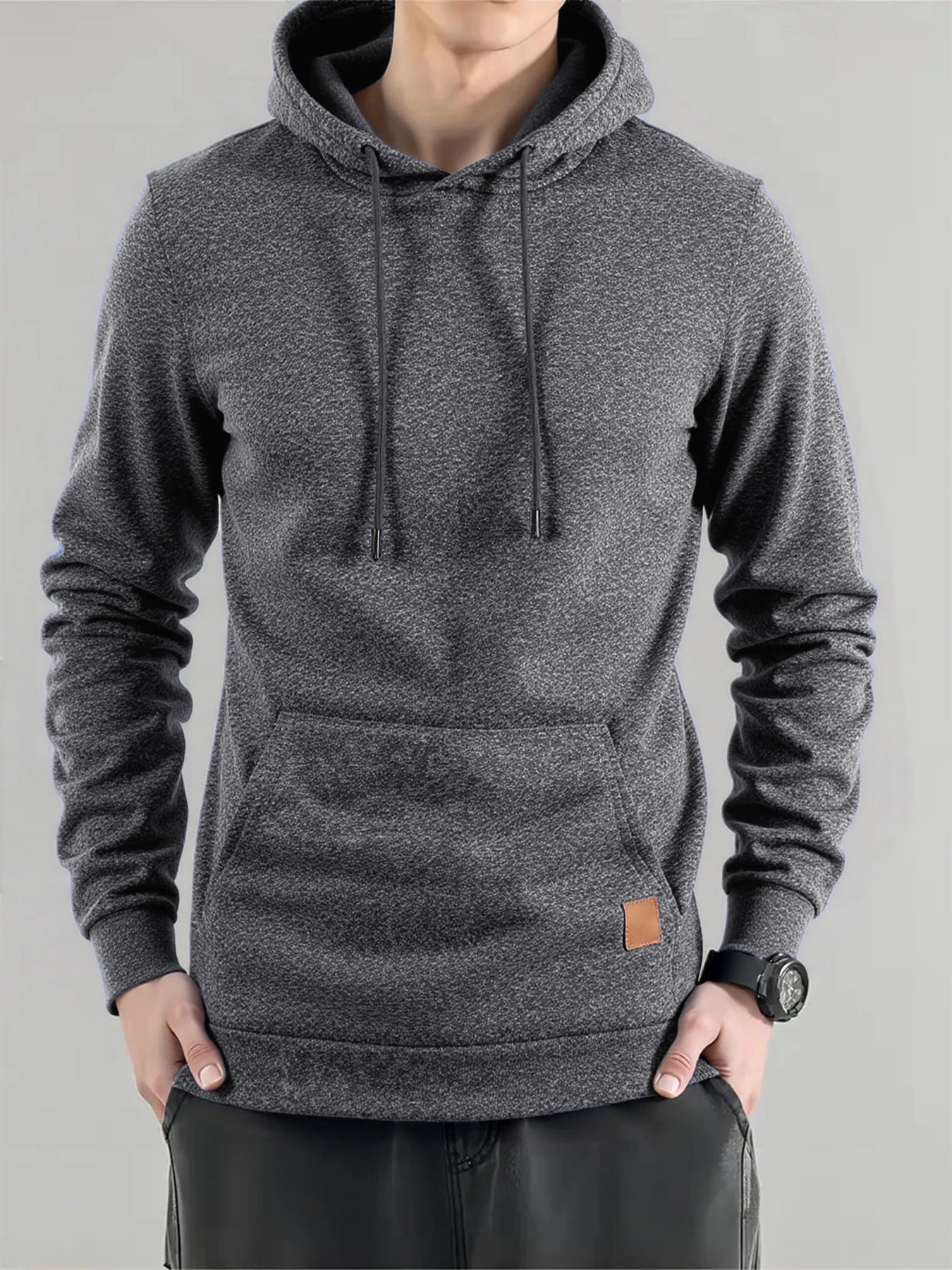 Sweatshirt New Spring Autumn Streetwear Fashion Outwear Men's Solid Color Hooded Hoodies Casual Loose Fleece Coats Men Clothing - The Discount Plug