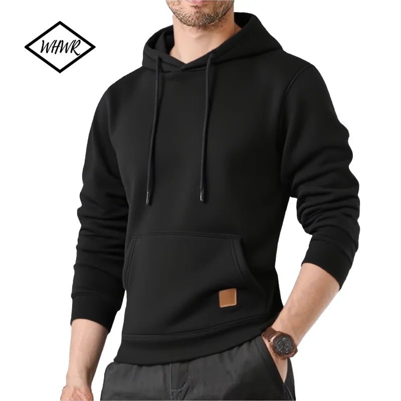 Sweatshirt New Spring Autumn Streetwear Fashion Outwear Men's Solid Color Hooded Hoodies Casual Loose Fleece Coats Men Clothing - The Discount Plug