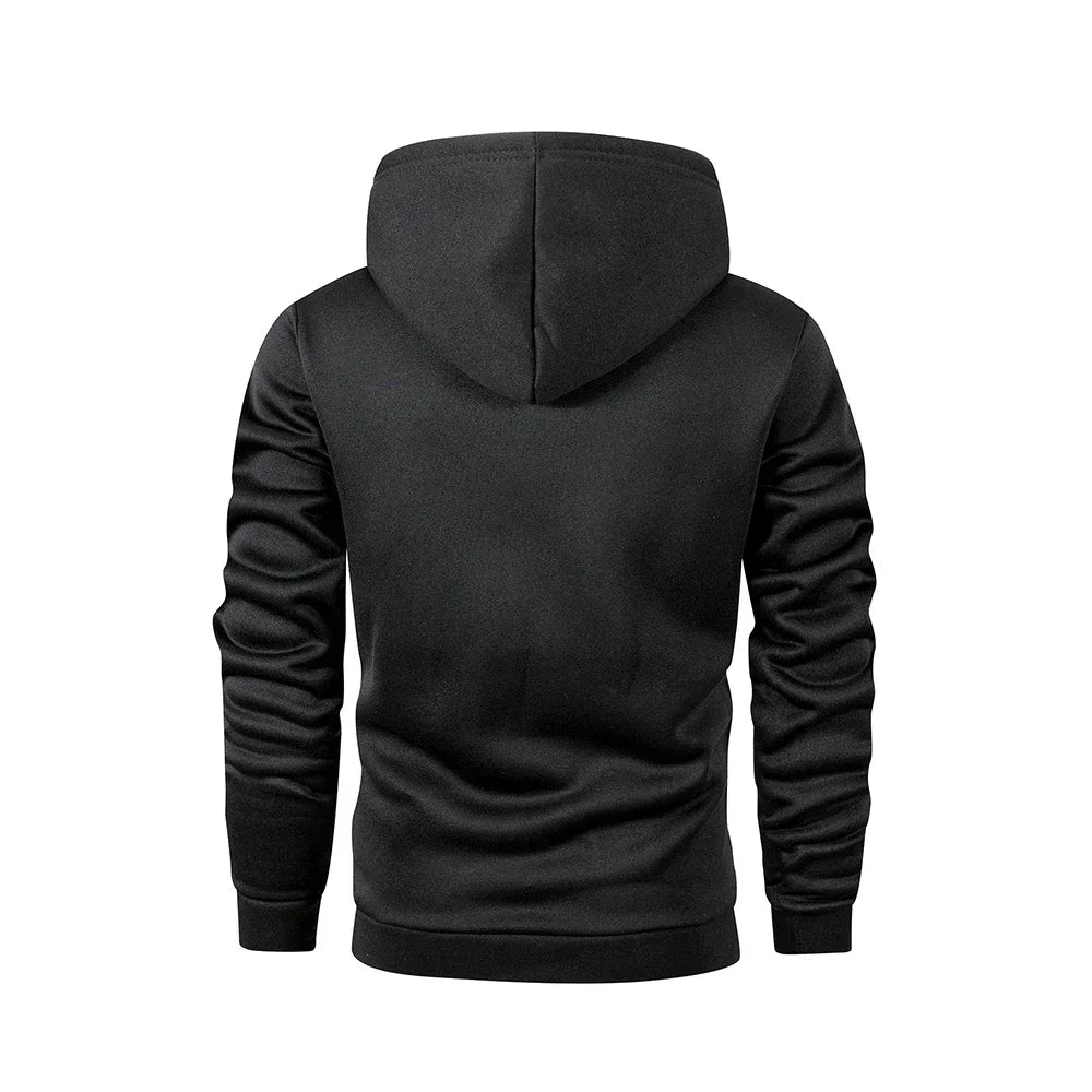 Sweatshirt New Spring Autumn Streetwear Fashion Outwear Men's Solid Color Hooded Hoodies Casual Loose Fleece Coats Men Clothing - The Discount Plug
