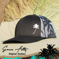 Trucker Cool Designs Breathable Coconut Tree Embroidery Baseball Outdoor Shade Sun Protection Mesh Cap Men's and Women's Sun Hat - The Discount Plug