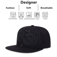 Unisex 23 Basketball Letter Embroidery Hip - hop Hats Outdoor Adjustable Casual Baseball Caps Sunscreen Hat - The Discount Plug