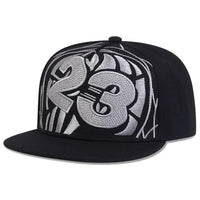 Unisex 23 Basketball Letter Embroidery Hip - hop Hats Outdoor Adjustable Casual Baseball Caps Sunscreen Hat - The Discount Plug