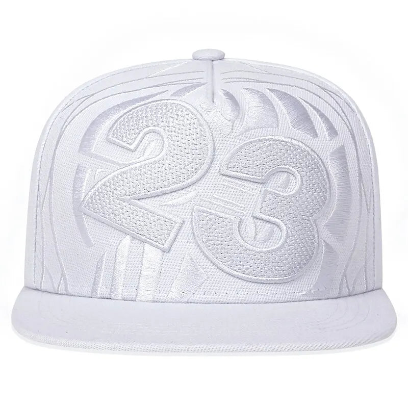 Unisex 23 Basketball Letter Embroidery Hip - hop Hats Outdoor Adjustable Casual Baseball Caps Sunscreen Hat - The Discount Plug