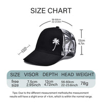 Unisex Adjustable Baseball Cap Coconut Tree Pattern Outdoor Summer Trucker Hat Streetwear Cap For Men And Women Snapback Hats - The Discount Plug