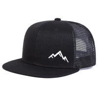 Unisex Mountain Embroidery Hip - hop Net Hats Spring Summer Outdoor Adjustable Casual Baseball Caps Sunscreen Hat - The Discount Plug