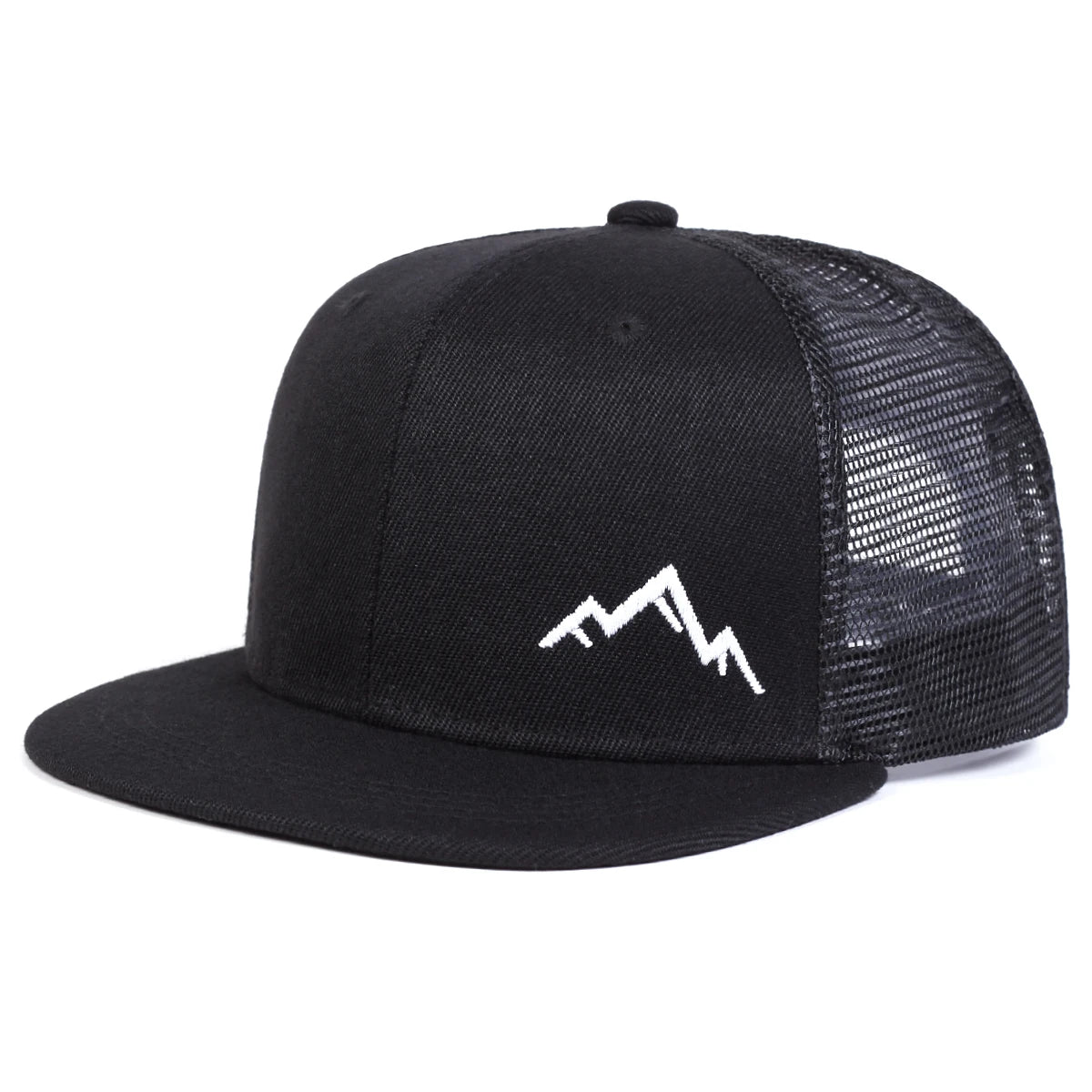 Unisex Mountain Embroidery Hip - hop Net Hats Spring Summer Outdoor Adjustable Casual Baseball Caps Sunscreen Hat - The Discount Plug