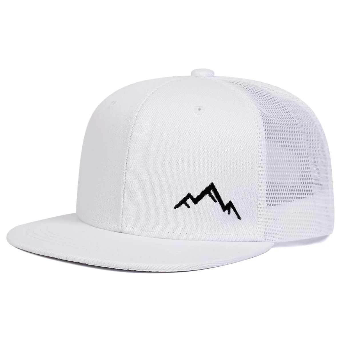 Unisex Mountain Embroidery Hip - hop Net Hats Spring Summer Outdoor Adjustable Casual Baseball Caps Sunscreen Hat - The Discount Plug
