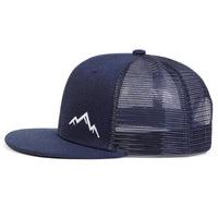 Unisex Mountain Embroidery Hip - hop Net Hats Spring Summer Outdoor Adjustable Casual Baseball Caps Sunscreen Hat - The Discount Plug