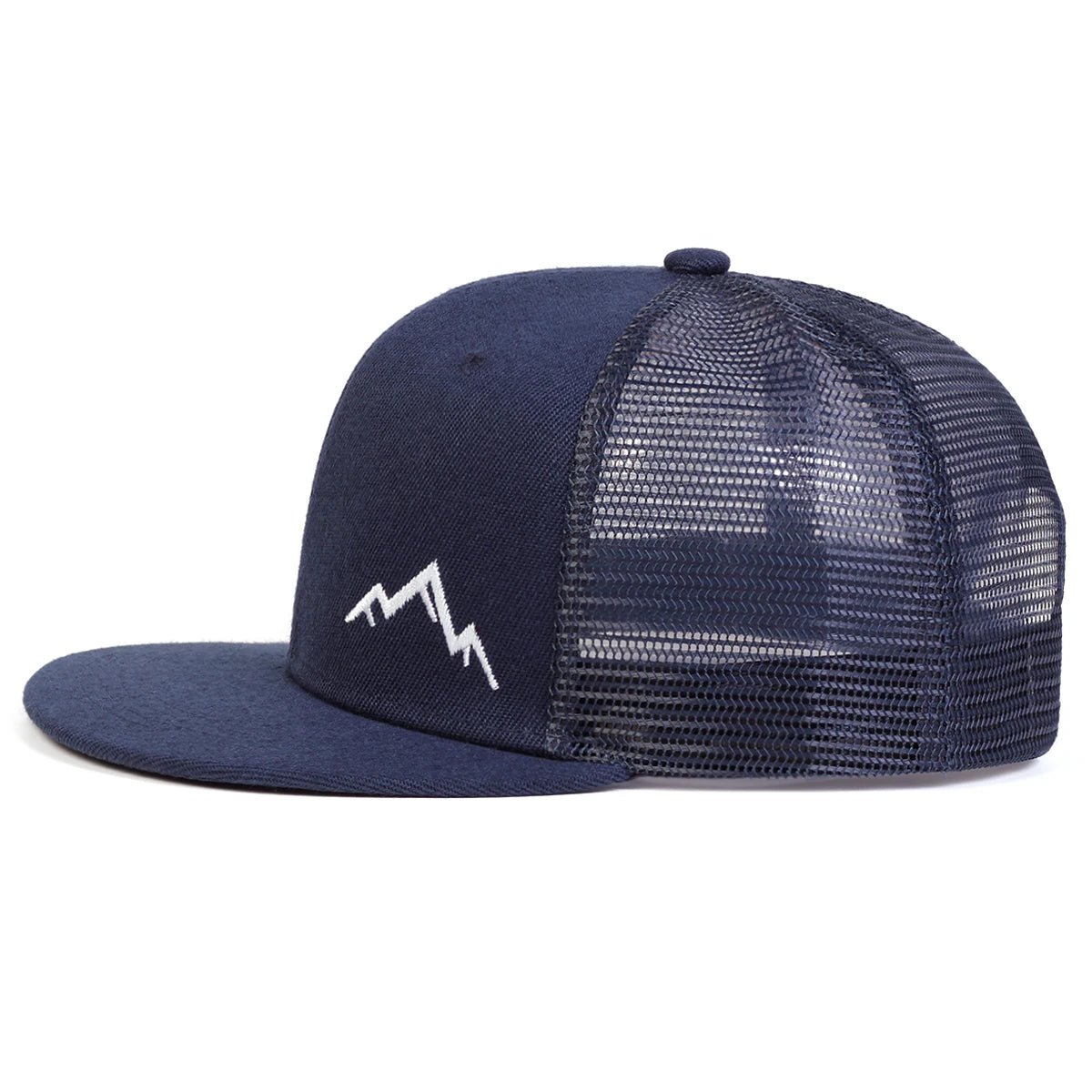 Unisex Mountain Embroidery Hip - hop Net Hats Spring Summer Outdoor Adjustable Casual Baseball Caps Sunscreen Hat - The Discount Plug