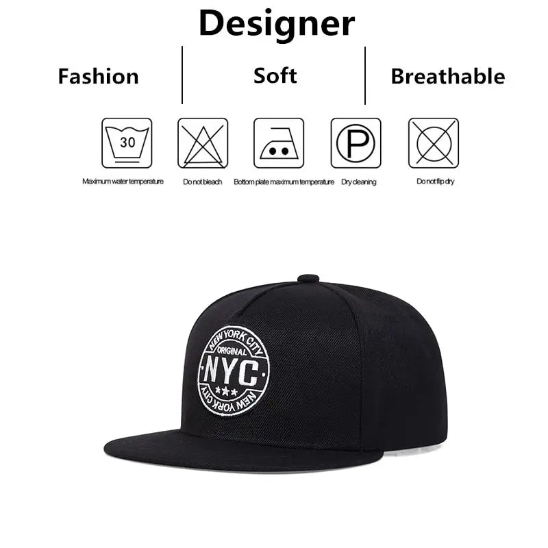 Unisex NEW YORK CITY Letter Embroidery Hip - hop Hats Outdoor Adjustable Casual Baseball Caps Sunscreen Hat - The Discount Plug