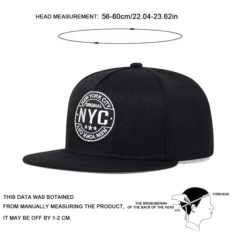 Unisex NEW YORK CITY Letter Embroidery Hip - hop Hats Outdoor Adjustable Casual Baseball Caps Sunscreen Hat - The Discount Plug