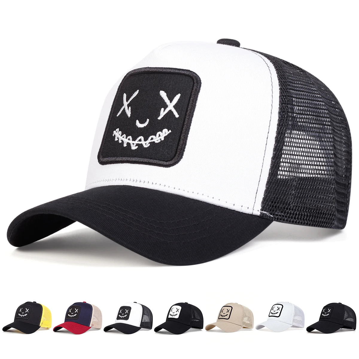 Unisex Personality Embroidery Baseball Net Caps Spring and Summer Outdoor Adjustable Casual Hats Sunscreen Hat Sports Golf Cap - The Discount Plug