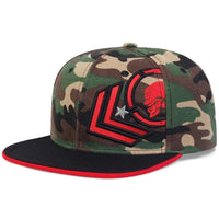 Unisex Skeleton Embroidery Baseball Cap Women Outdoor Sports Flat Hats Men Fashion Men Hip Hop Snapback Caps Sunscreen Hat - The Discount Plug